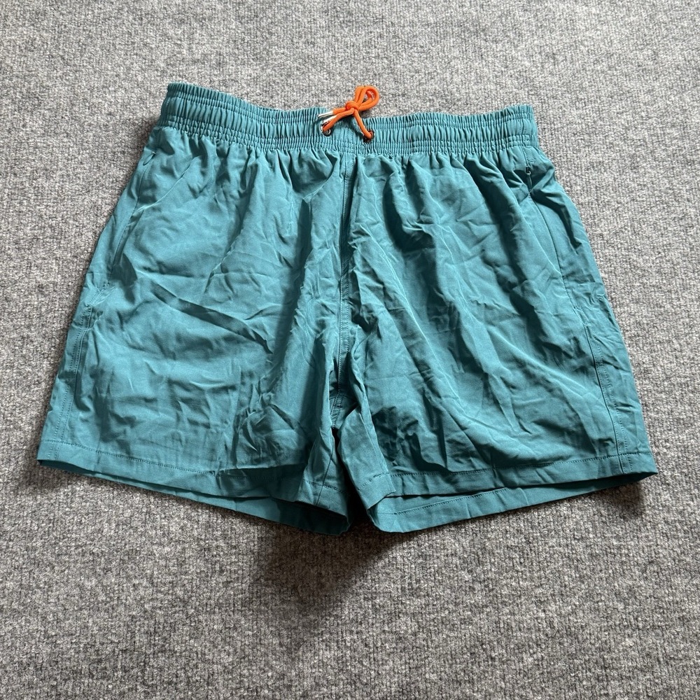 Men's Teal Athletic Running Shorts Lightweight Quick Dry Gym Swim Trunks Pockets